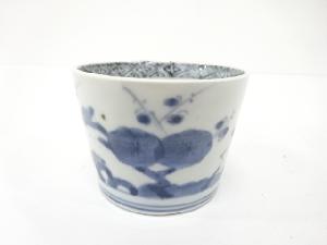 古伊万里　染付　花　蕎麦猪口